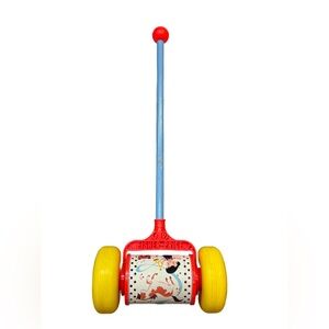 1963 Vintage Fisher Price Musical Melody Chime Roller Push Toy